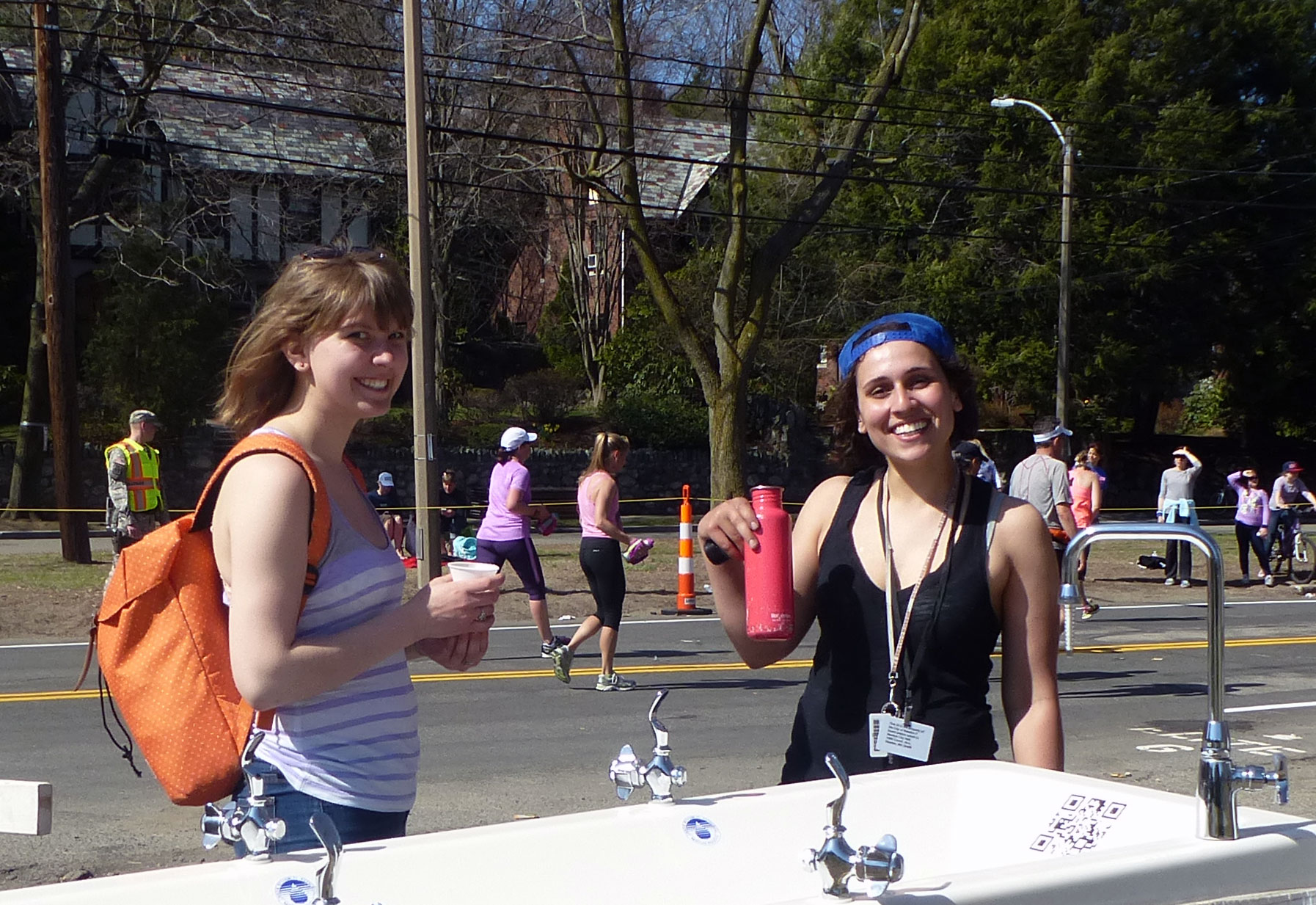 MWRA - Fountain at Boston Marathon 04/21/14