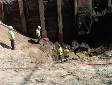 workers excavate coupling