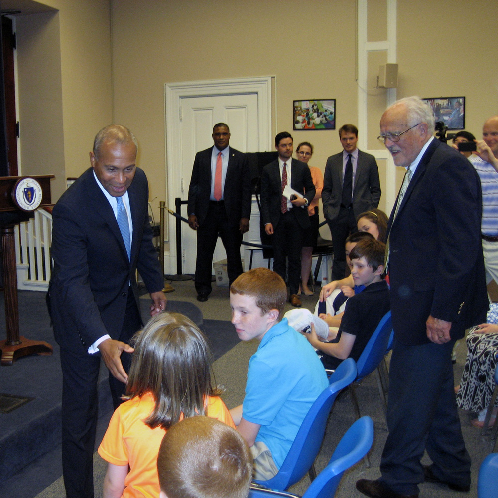 Governor Deval Patrick with John J Carroll and Family