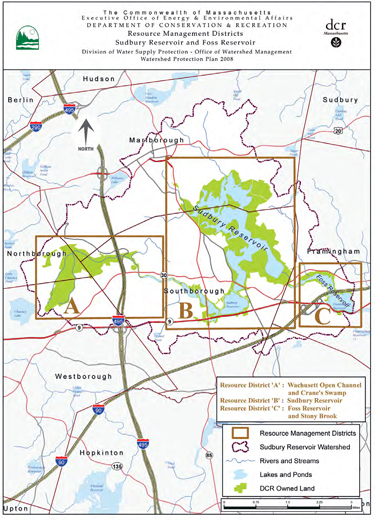 Sudbury/Foss Reservoirs Access Map (DCR)