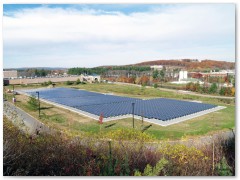 At the Carroll Water Treatment Plant in Marlborough, installation of a 496 kW, ground-mounted solar array was completed in February 2011 that will generate 616,000 kilowatt hours per year. This $2.1 million project was fully funded through ARRA and provides an annual savings in electrical costs of $87,000.