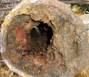 tuberculated water pipe