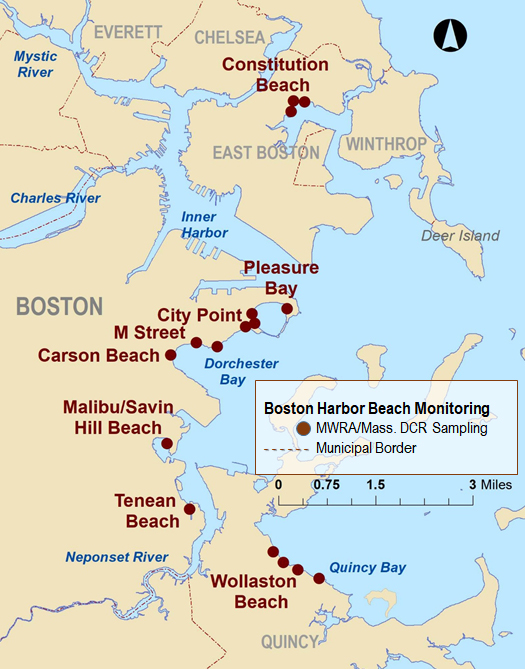 map of harbor beaches