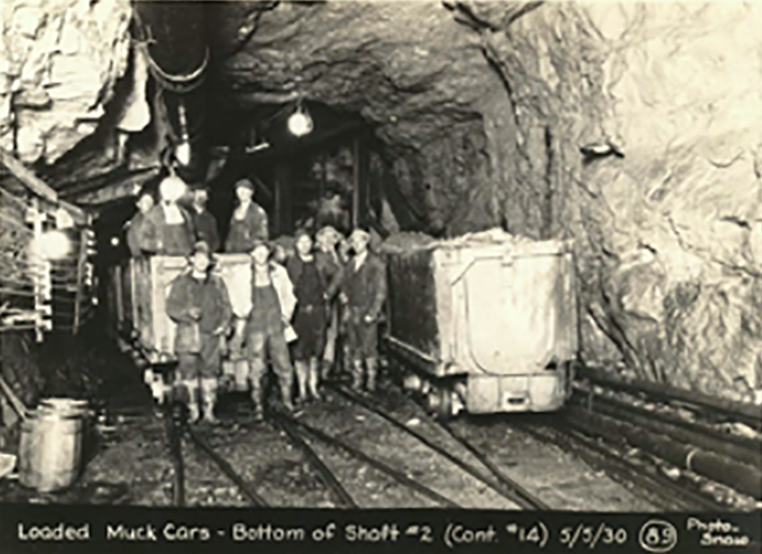 Loaded Muck Cars - Boom of Shaft 2, 1930