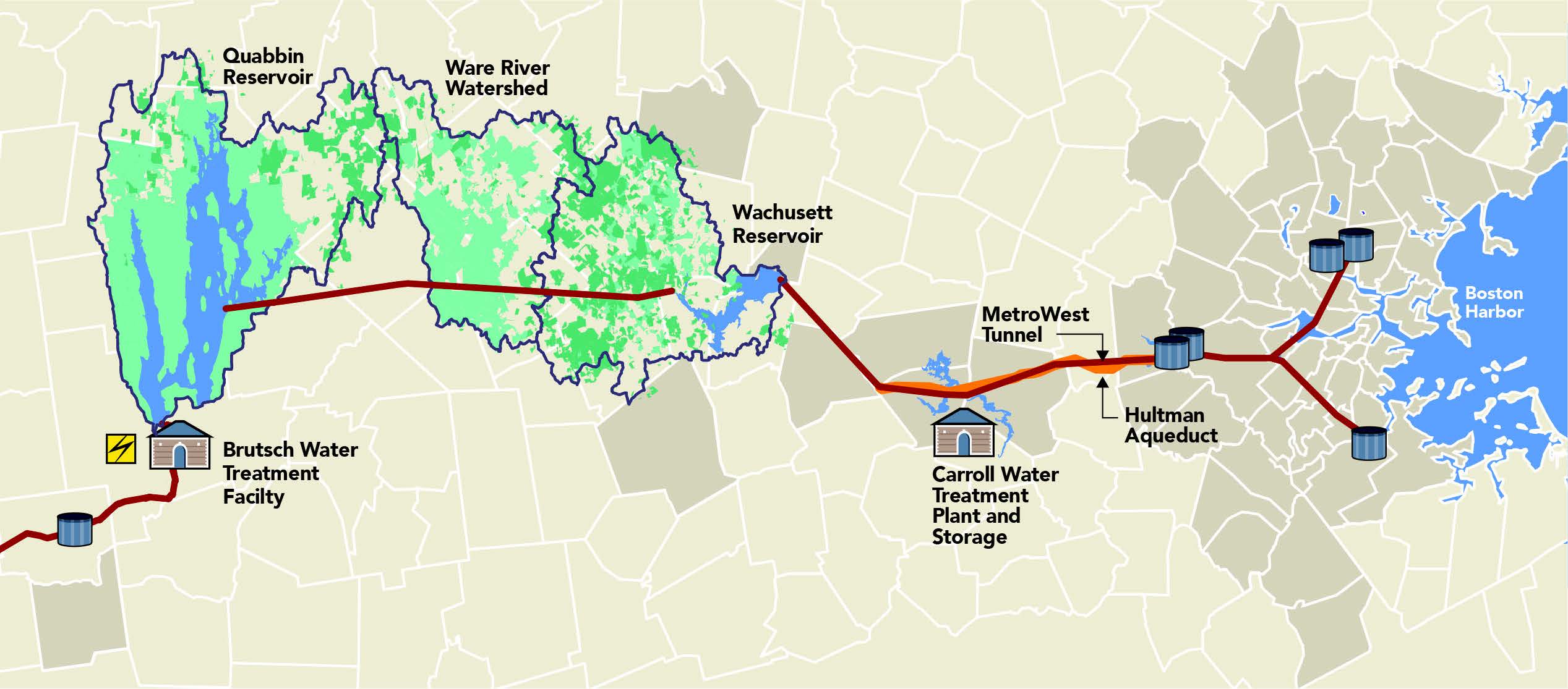 mwra water system map