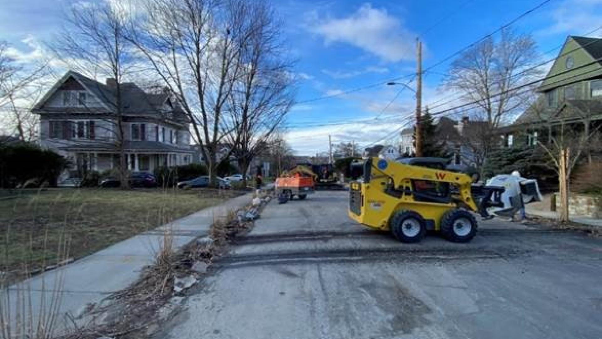 New Water main services on Russell Avenue in Watertown
