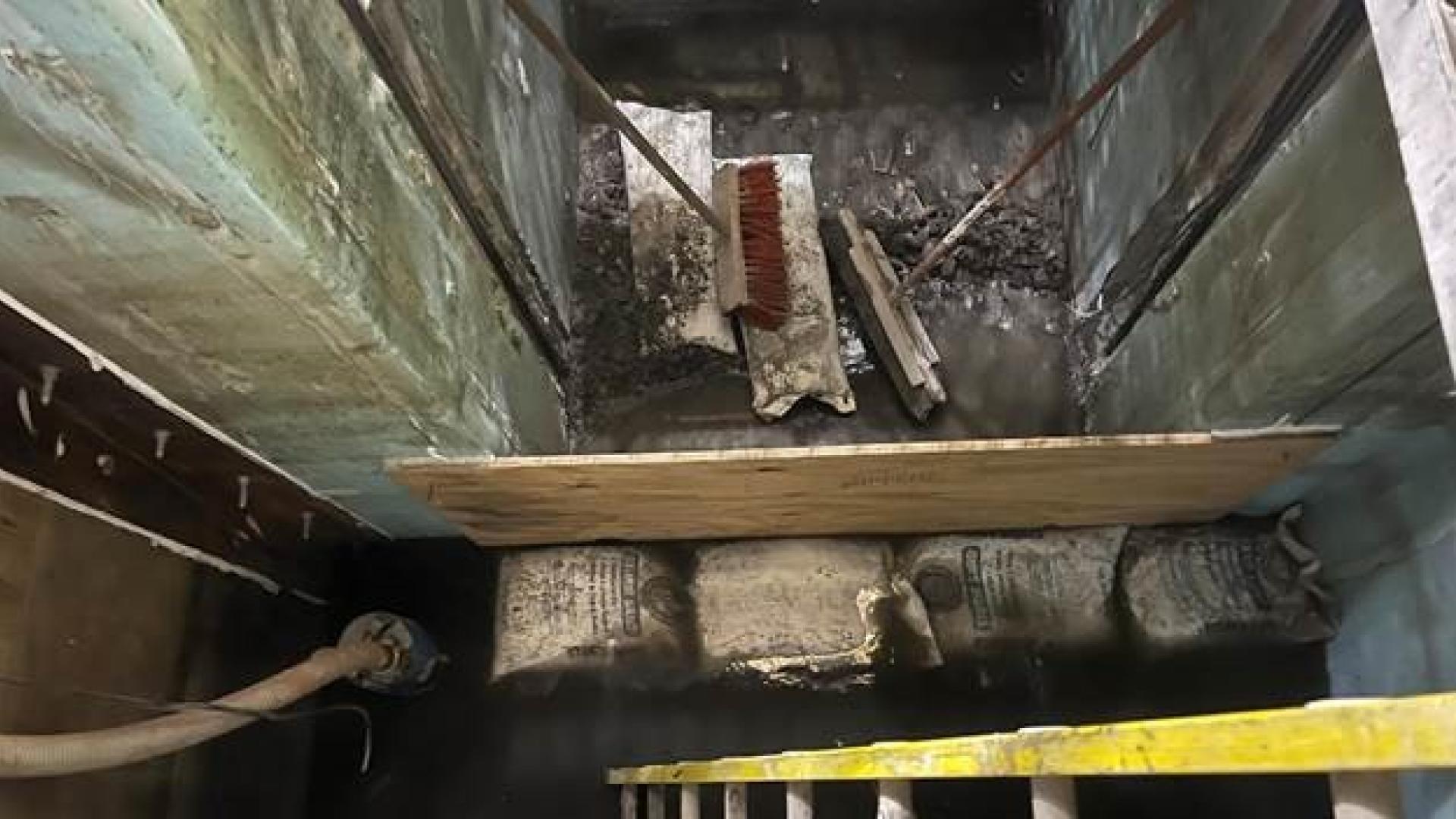 Pump station inlet Channel 2 work, existing slide gate demolition and prep from new bar screen