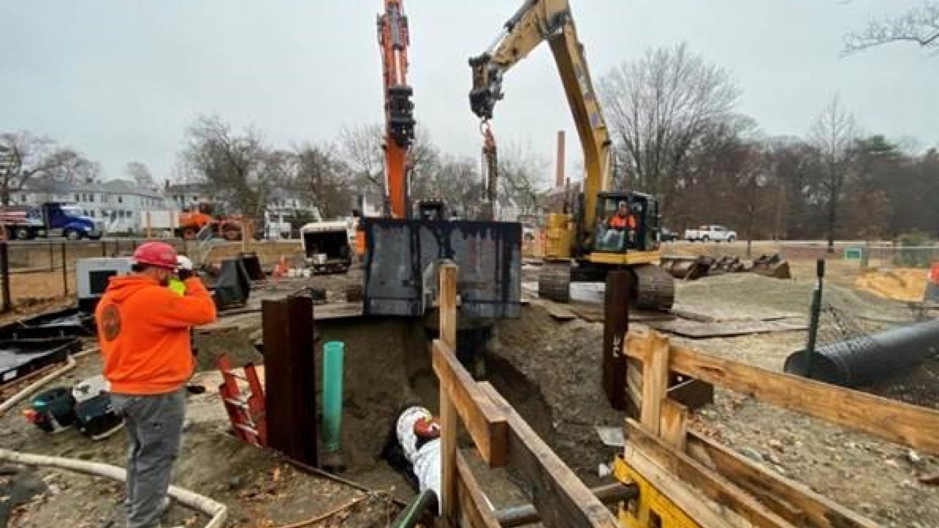 Air Valve installation work Charles River Bank (Watertown)