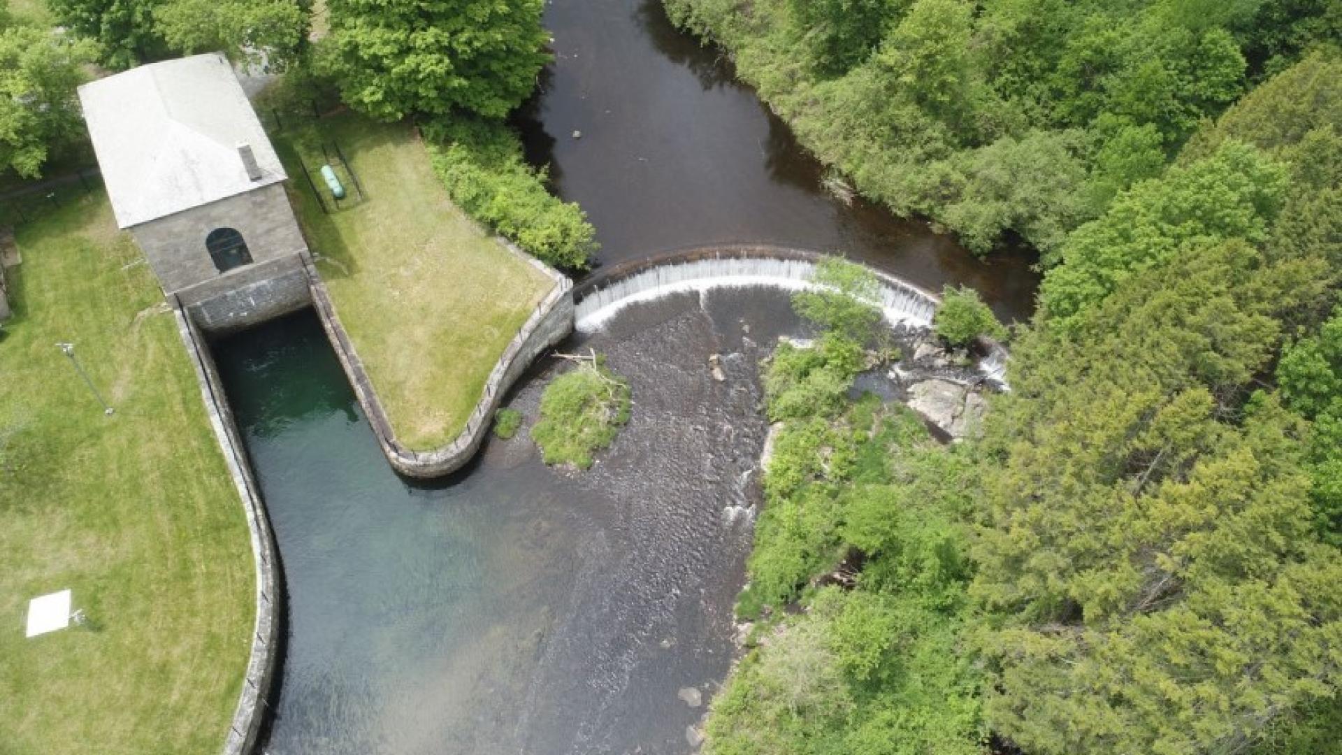 Quinapoxet Dam Spillway overview