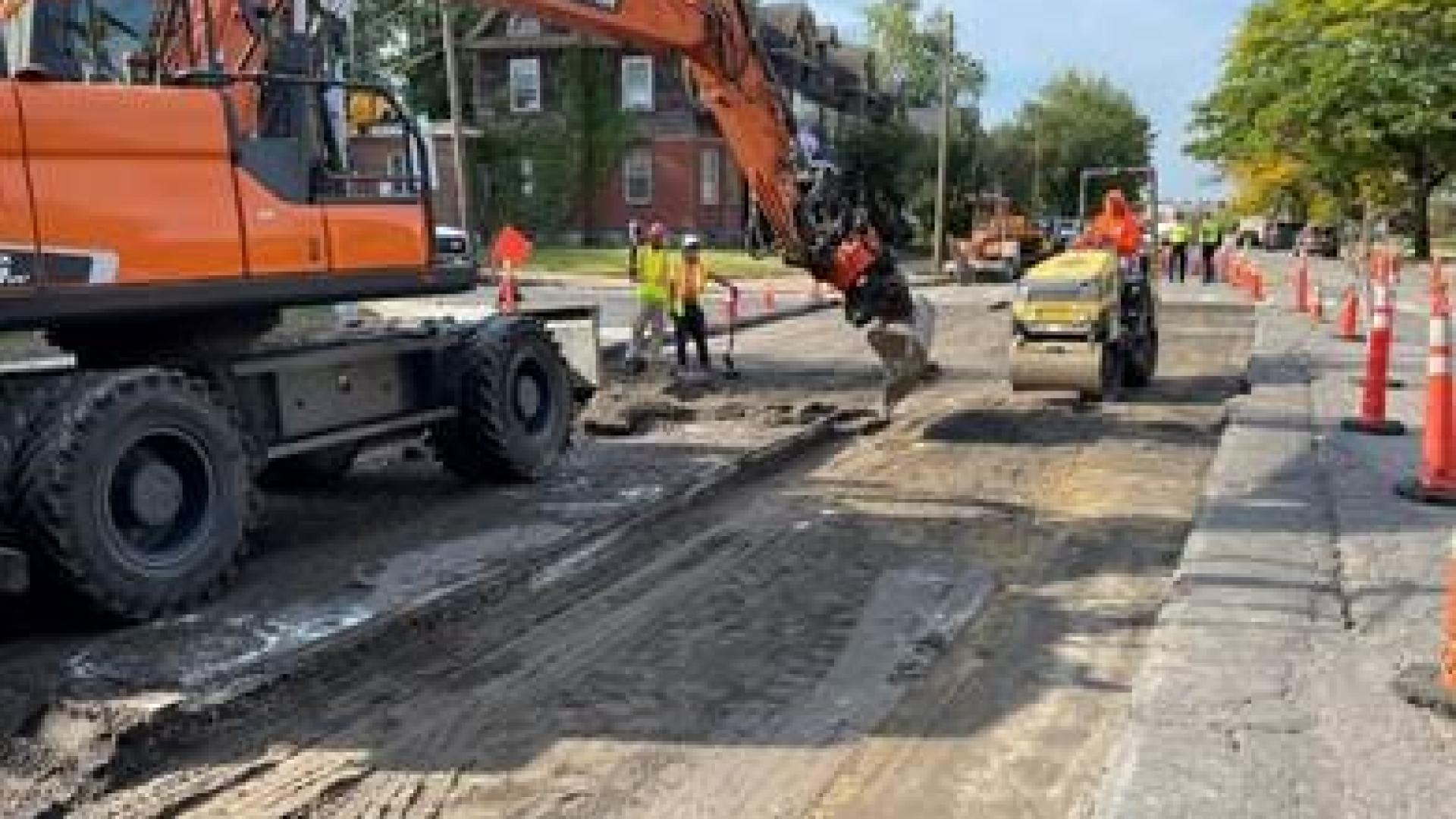 Permanent trench paving on Mount Auburn Street at Meter 40