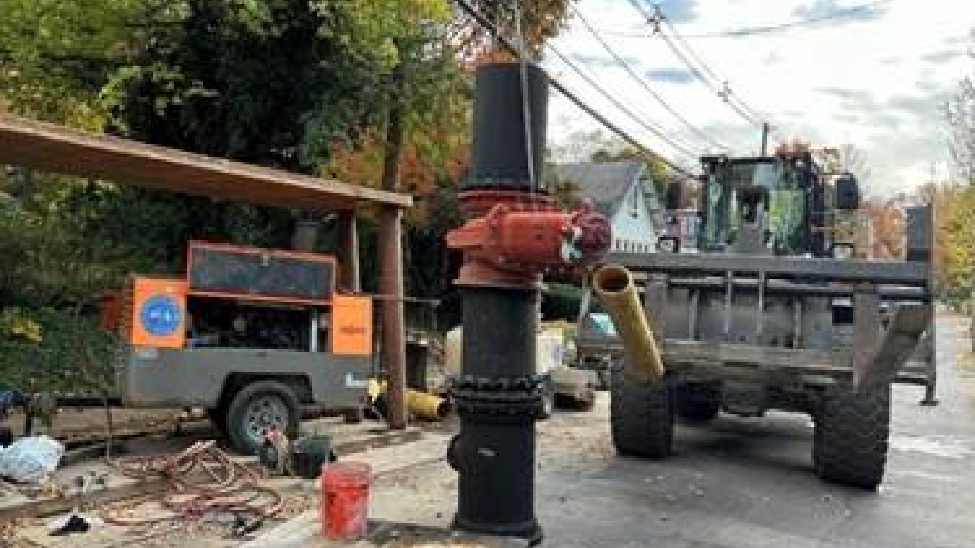 Installing New 20-inch Horizontal Gate Valve on Common Street