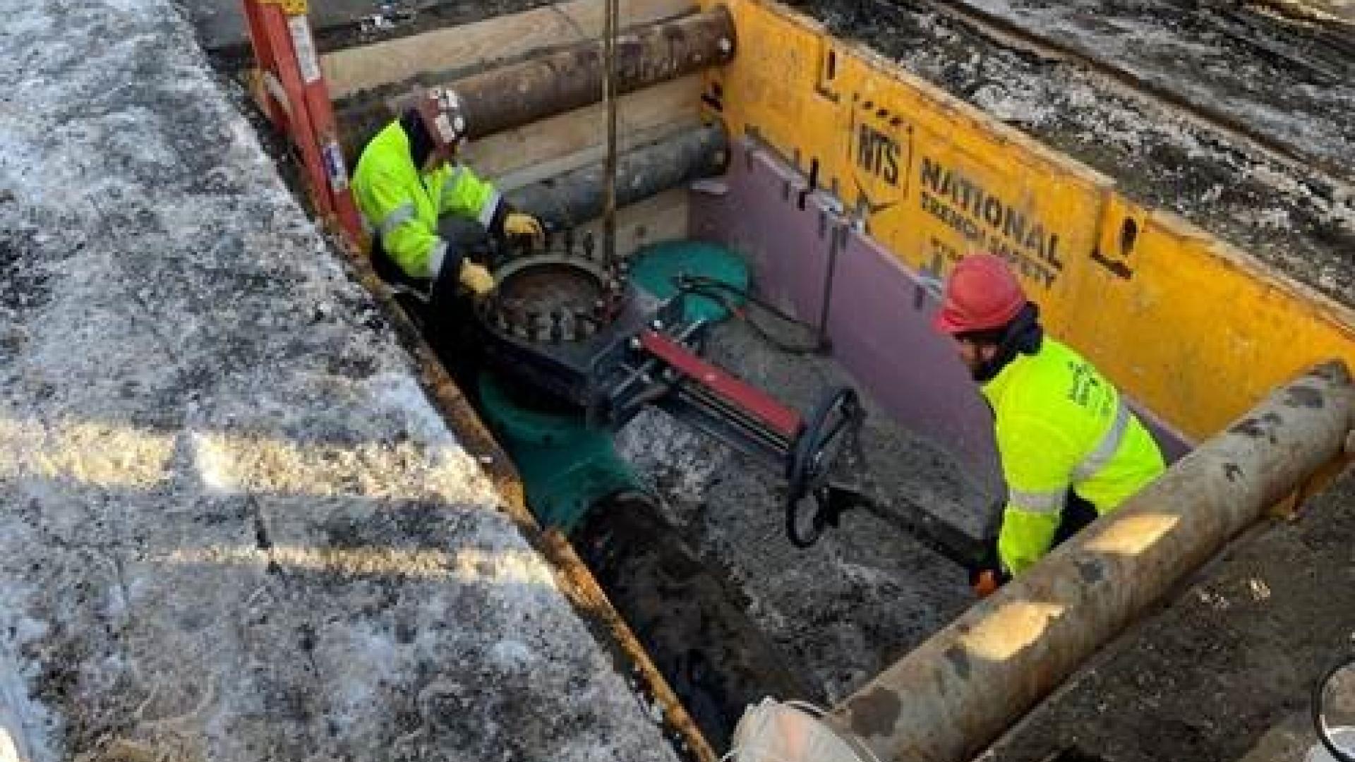  20-inch Line Stop on Common Street in Belmont