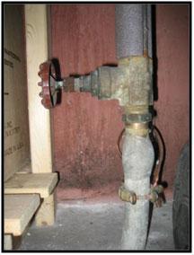 Lead service lines often have a "bulb" shaped connection