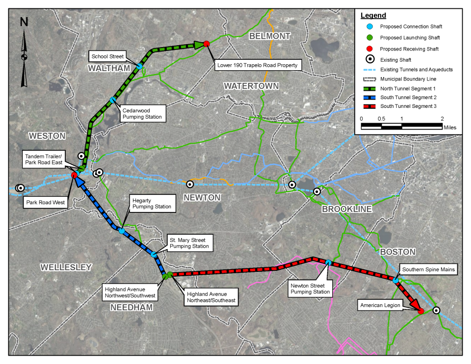 Tunnel alignment study area