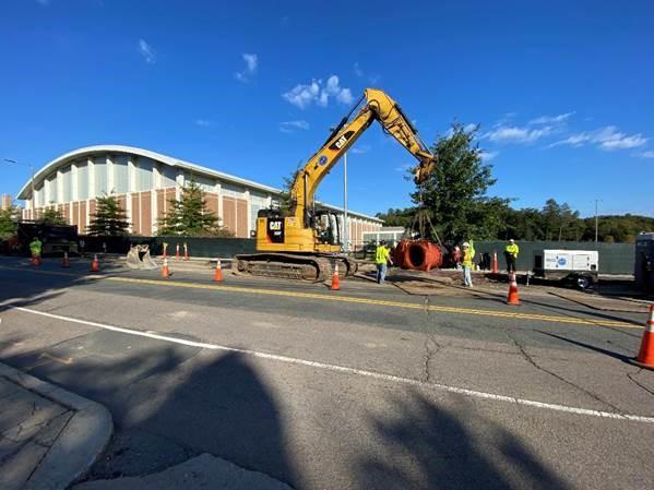 Access Pit #1/Shaft 7 Beacon street new gate valve near BC football stadium. 