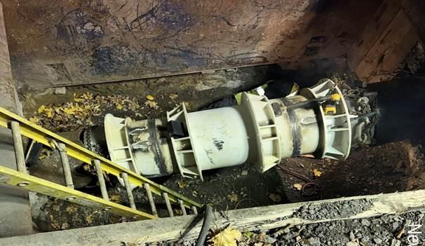 Blow off replacement near MBTA train line, working with state police. 