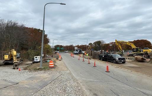  At Route 93 Exit Ramp-Access pits on both sides of ramp