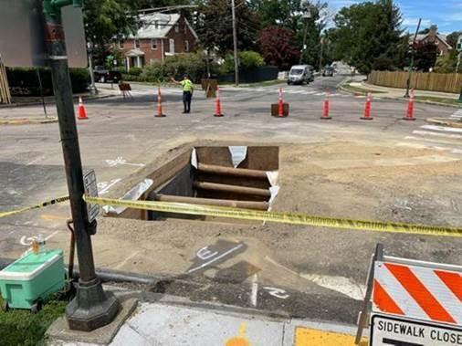 Ward Street in Newton: Install tapping sleeve for Newton at Ward and Waverly Avenue